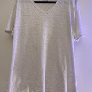 ATM Anthony Thomas Melillo Men's V-Neck Short Sleeve Tee - White
